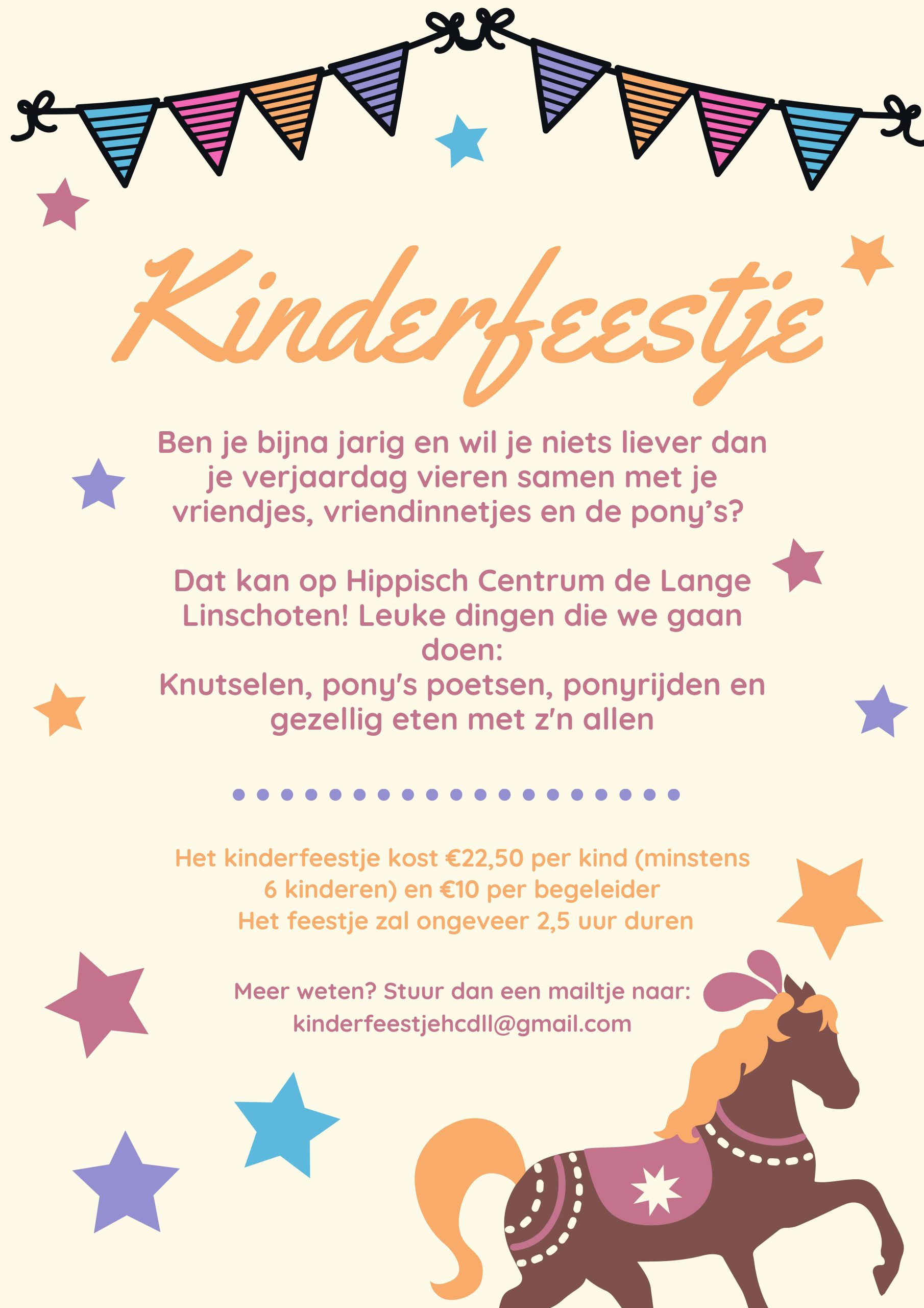 Kinderfeestje Hippisch Centrum de Lange Linschoten Kinderfeestje Hippisch Centrum de Lange Linschoten